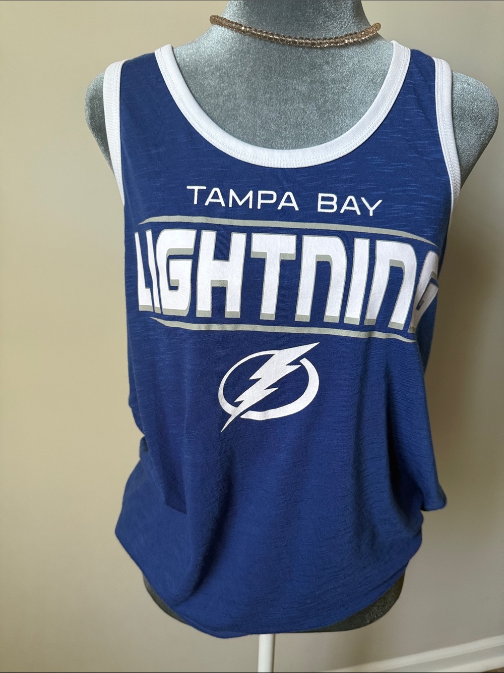 NHL Navy Blue Tank with White Trim